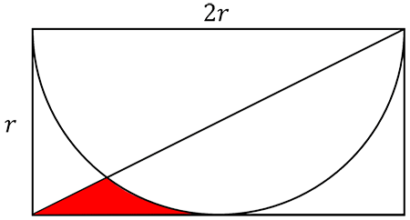 Solve for the Red Area The shaded part